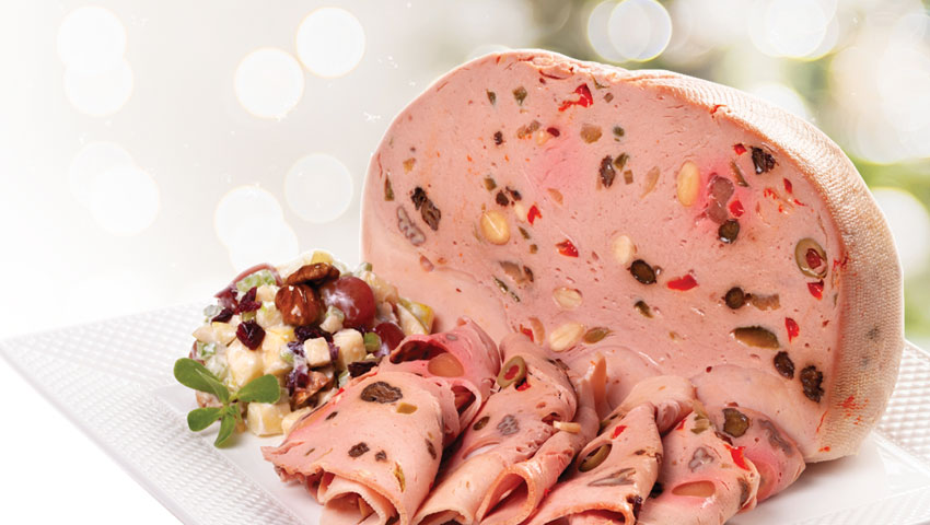 Pechuga de Pavo en Galantina Navideña con Ensalada de Manzana